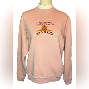 Vintage Mauve Grandma Sweatshirt Petite Large Granny Core Sweater Grandmother